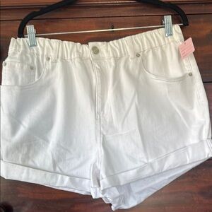 Women's White Denim Shorts